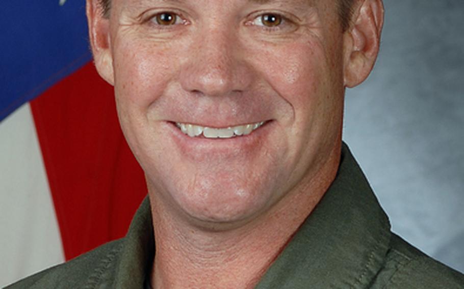 Lt. Col. James Wilkerson in a photo taken while he served as the 80th Fighter Squadron commander at Kunsan Air Base, South Korea. He left Kunsan in 2011. 