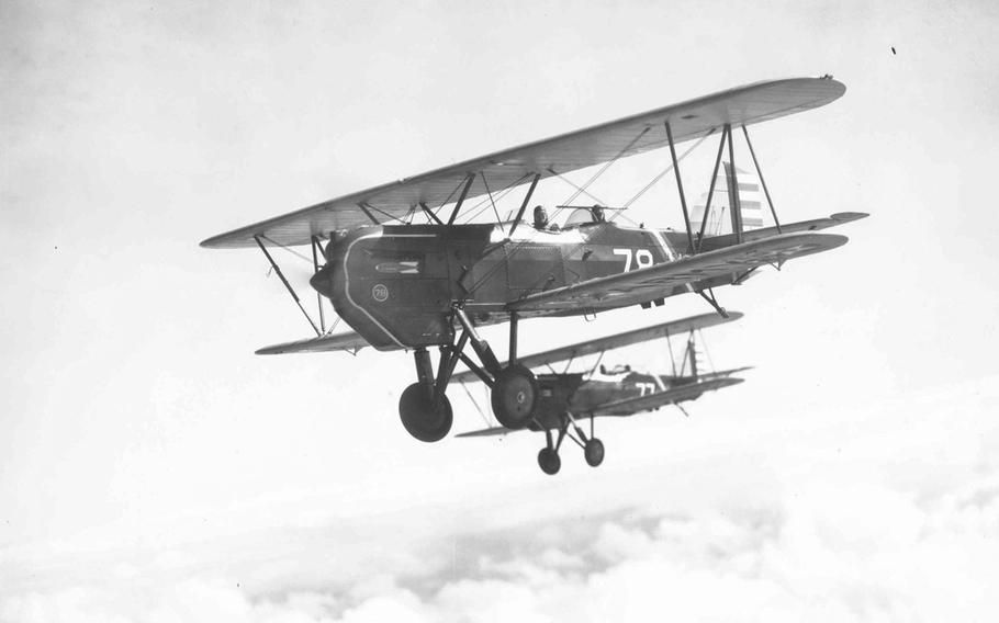 The Curtiss A-3B, developed and modified by the military in the 1930s, featured the standard dual machine guns but was also capable of carrying a 200-pound bomb.