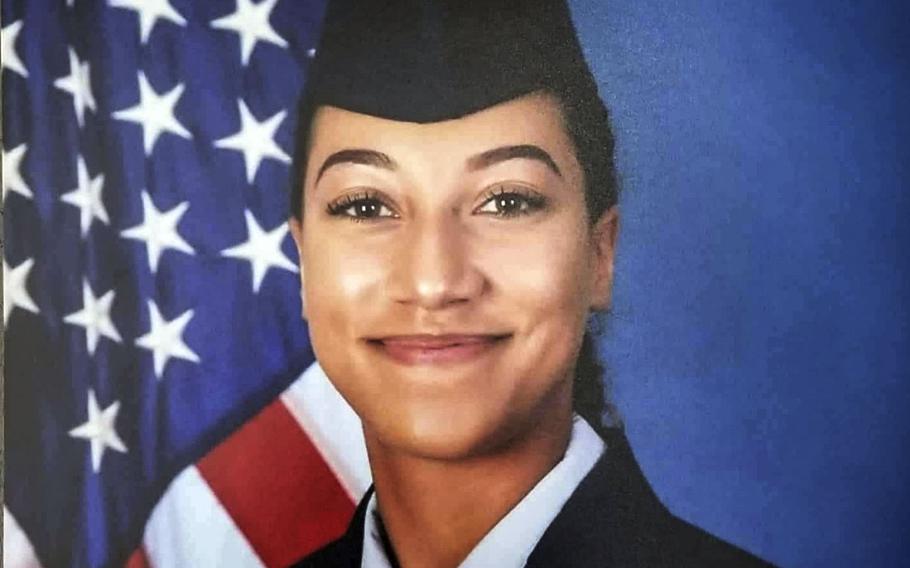 Airman 1st Class Natasha Raye Aposhian.