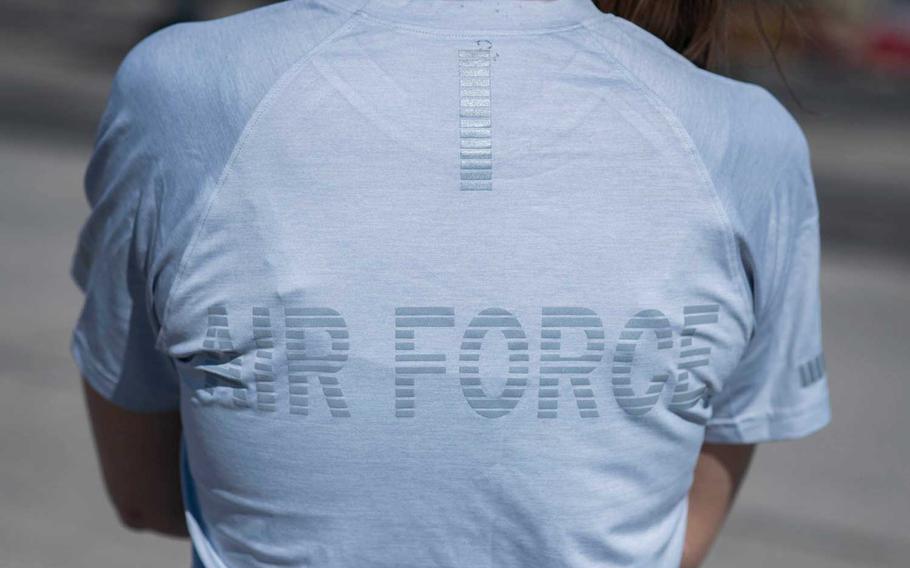 The Air Force's new physical training uniform comes after numerous tests and feedback from 150 airmen who donned prototypes for real-life workouts, the service said Tuesday, March 2, 2021.