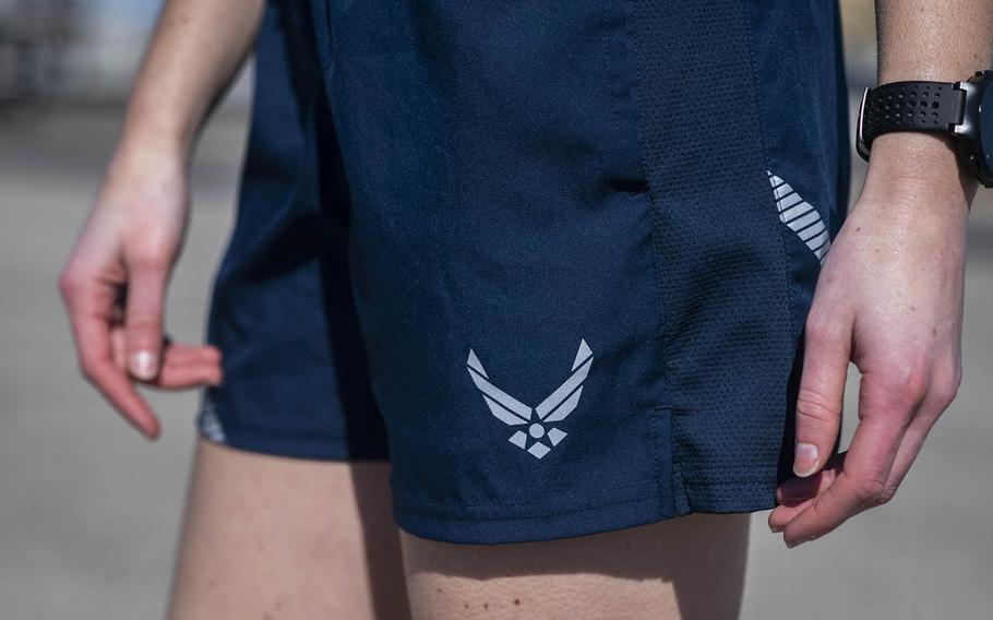 The Air Force's new physical training uniform includes two types of shorts, a shorter running style and an all-purpose lengthier version.
