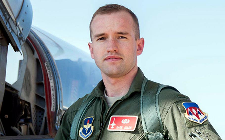 1st Lt. Kenneth ''Kage'' Allen was killed Monday, June 15, 2020, when his F-15C crashed in the North Sea during routine training.