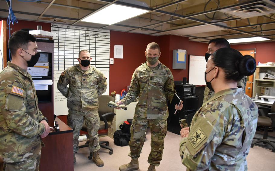 After hearing concerns from leadership at Fort Hood, Texas, about the conditions of the barracks, Sgt. Maj. of the Army Michael Grinston toured the living space of soldiers in the 3rd Cavalry Regiment. He also spoke with leaders about how to address soldiers’ concerns while waiting for pledged funding to be released for renovations.