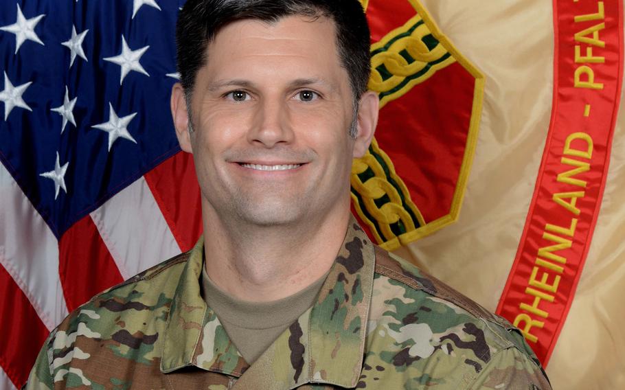 Col. Vance J. Klosinski took command of U.S. Army Garrison Rheinland-Pfalz from Col. Jason Edwards at a ceremony in Kaiserslautern, Germany, July 22, 2020.