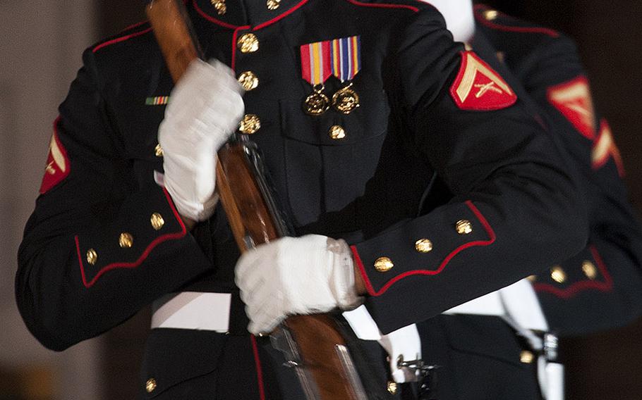 The evening parade at Marine Barracks Washington, June 27, 2014.