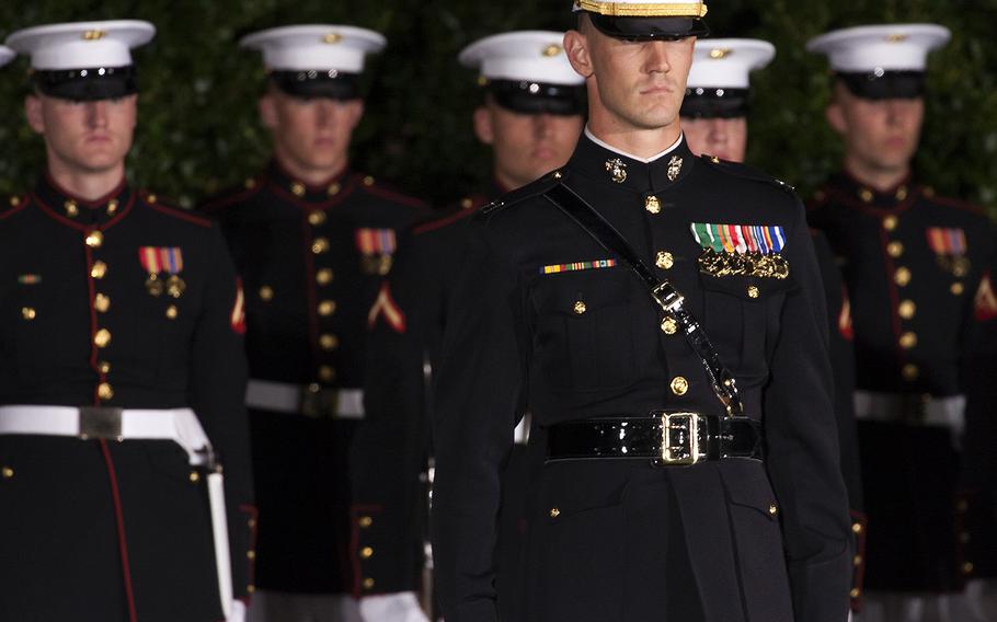 The evening parade at Marine Barracks Washington, June 27, 2014.