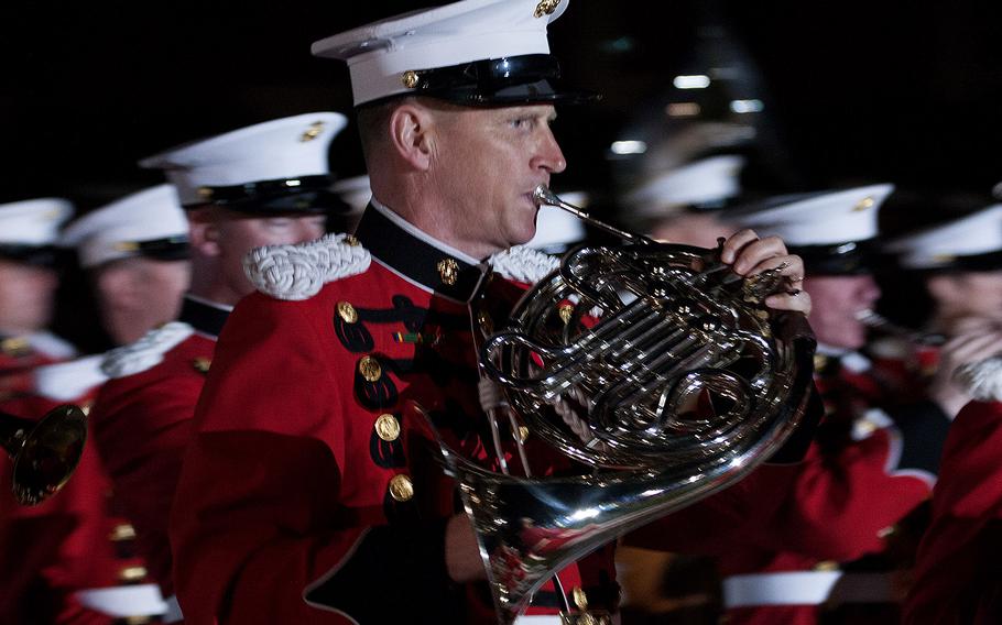 The evening parade at Marine Barracks Washington, June 27, 2014.