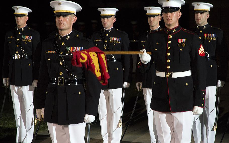 The evening parade at Marine Barracks Washington, June 27, 2014.