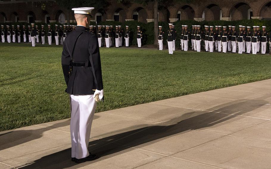 The evening parade at Marine Barracks Washington, June 27, 2014.