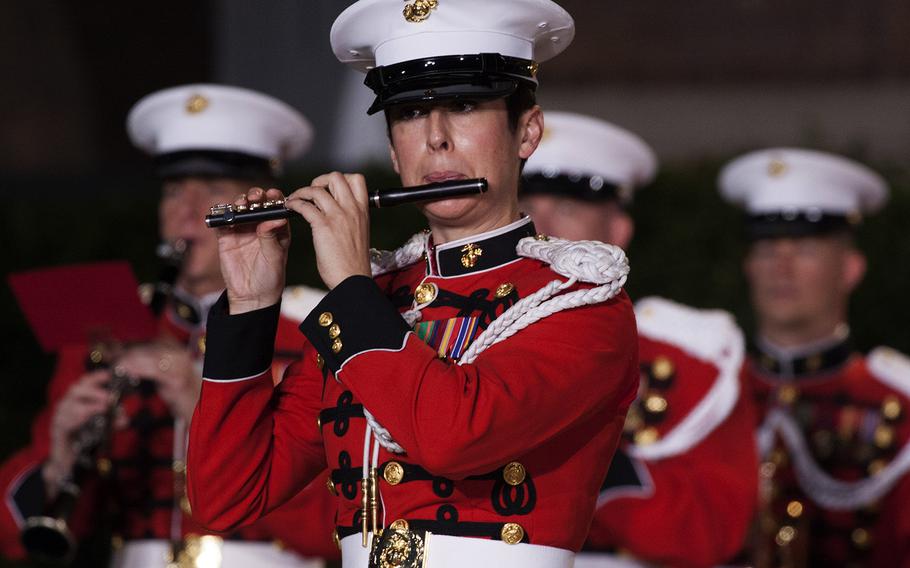 The evening parade at Marine Barracks Washington, June 27, 2014.