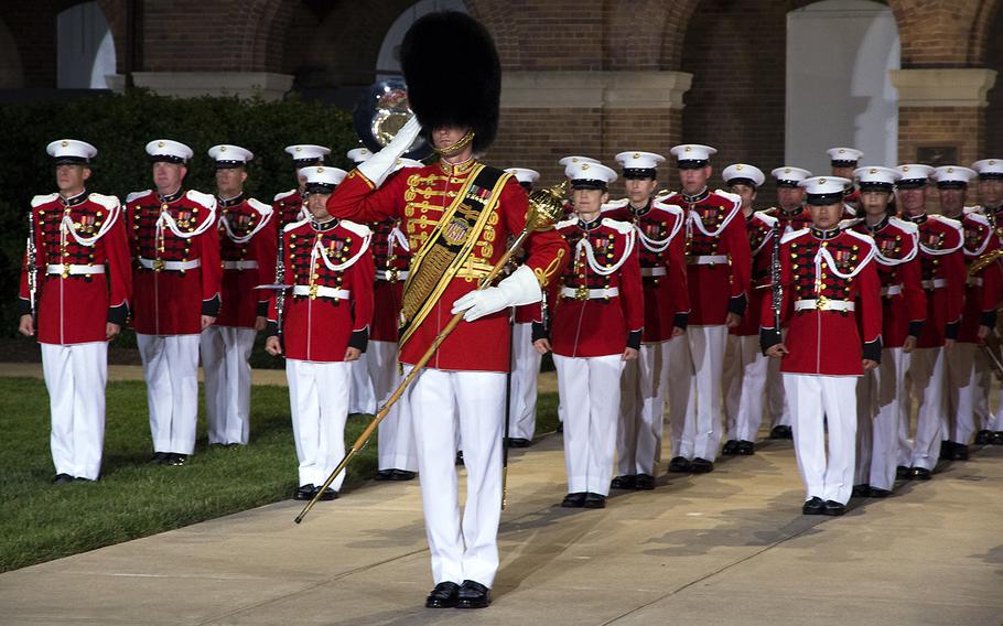 The evening parade at Marine Barracks Washington, June 27, 2014.