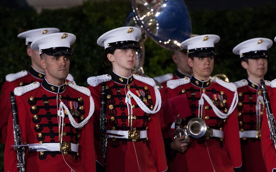 The evening parade at Marine Barracks Washington, June 27, 2014.