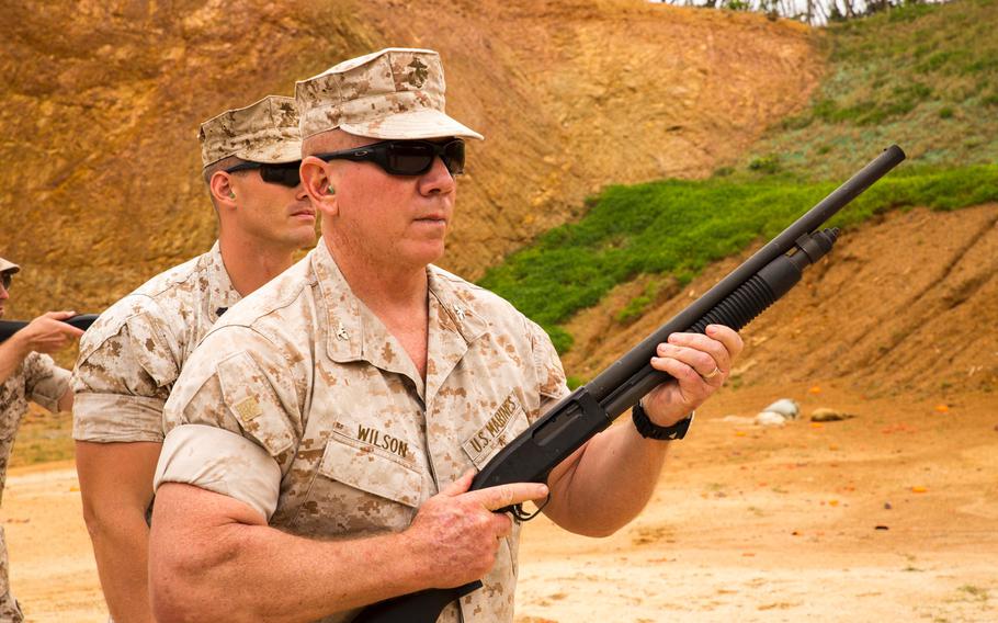 U.S. Marine Col. Daniel H. Wilson in 2014. Wilson had his conviction for sexually abusing a child dismissed Monday after an appeal before a panel of three military judges determined it could not find guilt beyond a reasonable doubt