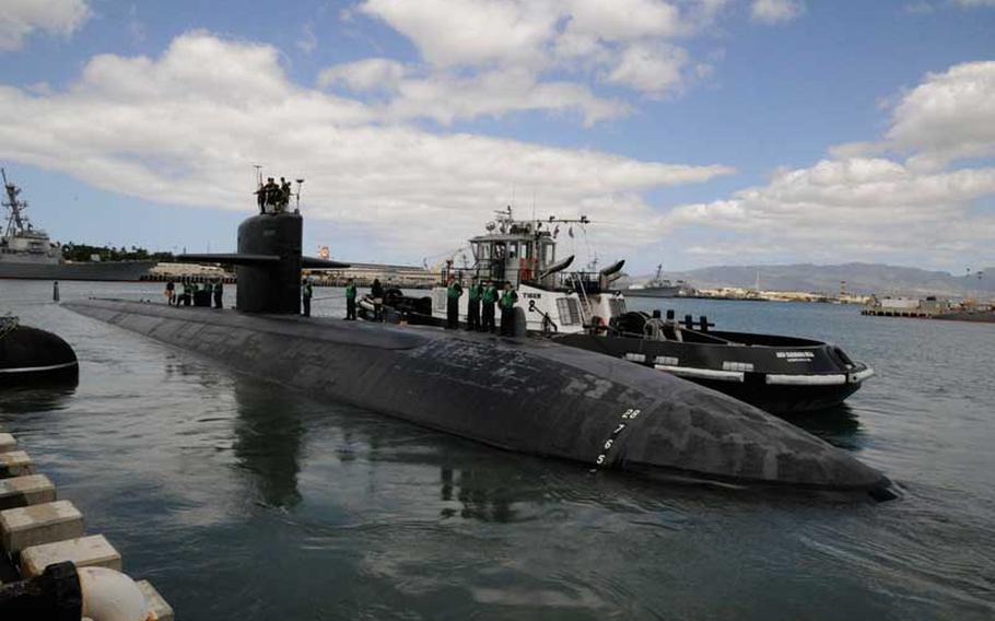 The USS Jacksonville leaves Joint Base Pearl Harbor-Hickam June 3, 2010.