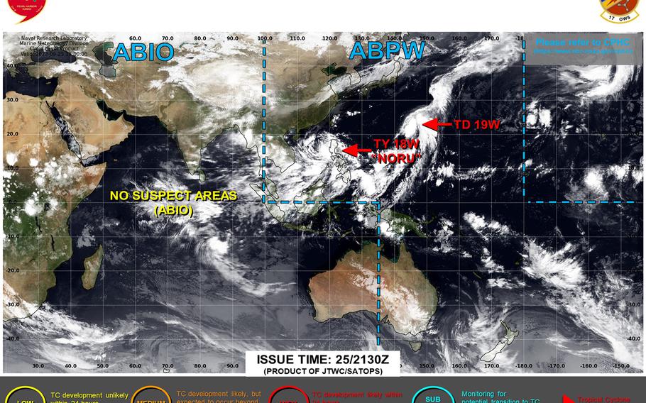 UPDATE 5: Noru back over open water, leaving trail of damage, flooding and power outages in its wake as it heads toward Vietnam.