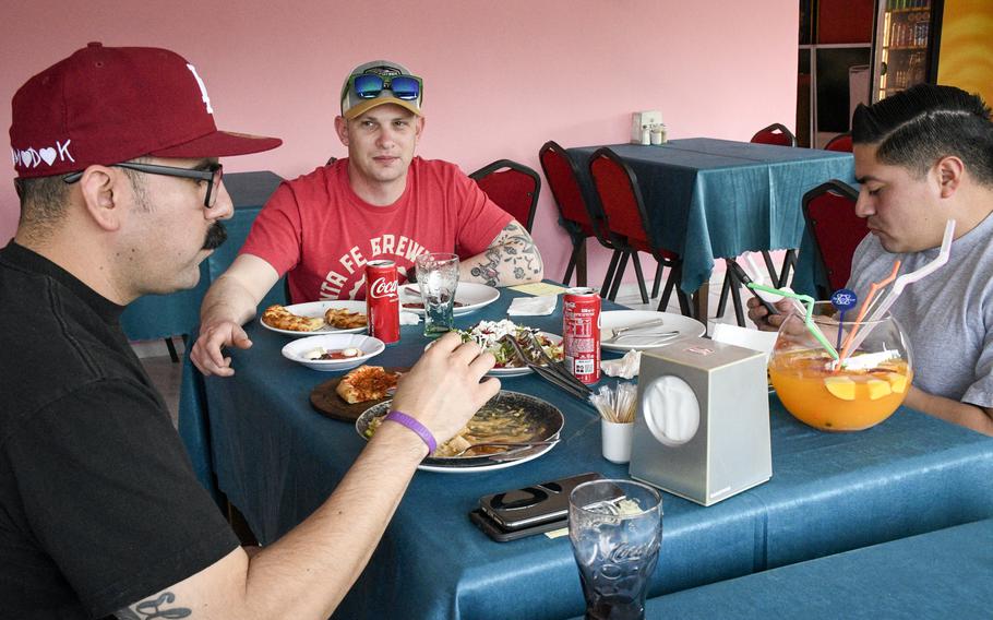 American airmen eat a variety of dishes at the Royal Restaurant and Bar outside Incirlik Air Base, Turkey.
