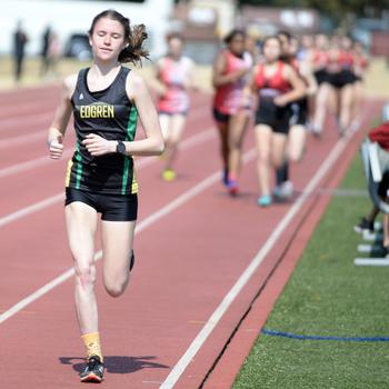 Robert D. Edgren senior Morgan Erler, the reigning Far East cross country champion, left a gaggle of runners in her wake during the 1,600 in Saturday’s season-opening meet at Yokota.