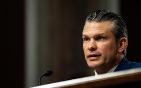 Defense Secretary Pete Hegseth on Capitol Hill in June. MUST CREDIT: Demetrius Freeman/The Washington Post