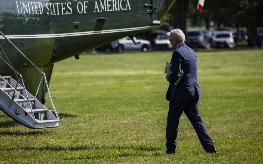 President Biden boards Marine One in Washington, D.C. on June 2.