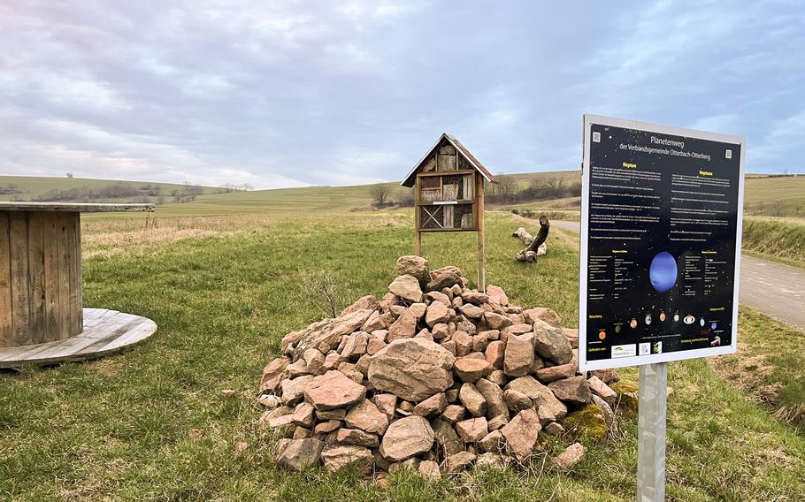 The path to the sundial in Heiligenmoschel, Germany, is a planet walk, during which hikers pass signposts with facts about the solar system at intervals proportionate to the distances between the planets.