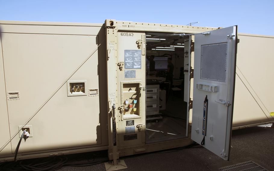 An expeditionary fabrication shop, seen here July 13, 2022, at Camp Kinser, Okinawa, contains a suite of 3D printers that can be dropped into austere locations.