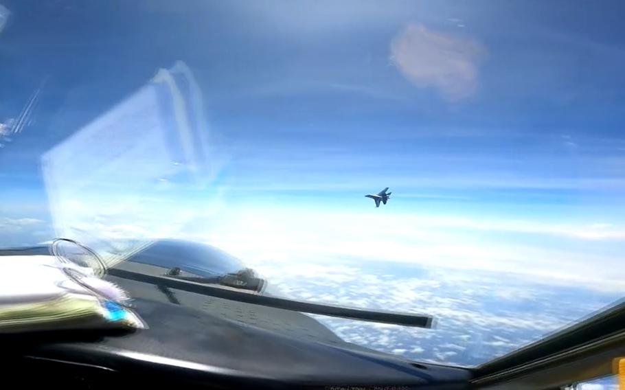 A Chinese J-16 fighter pilot performed an “unnecessarily aggressive maneuver” May 26, 2023, during an intercept of a U.S. Air Force RC-135 aircraft, U.S. military officials said.