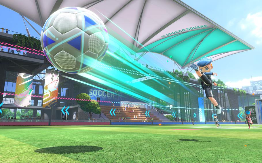 Soccer is one of the most expansive activities and includes a Shootout Mode and one with full team play in Nintendo Switch Sports. 