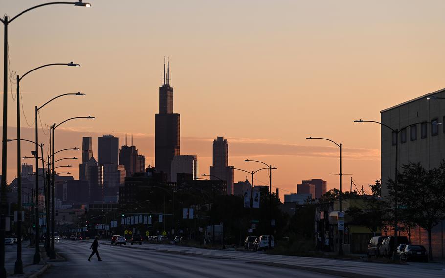 A view of the Chicago skyline.