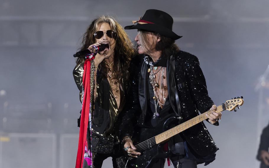 Steven Tyler, left, and Joe Perry are about to head out on the road for the final time as Aerosmith announces its farewell tour.