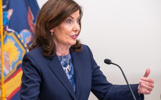 July 21, 2025- Latham, NY- Governor Kathy Hochul holds a roundtable with New York State United Teachers (NYSUT) President Melinda Person, Capital Region school district administrators, teachers and other stakeholders to highlight their plans for implementing bell-to-bell smartphone restrictions when school resumes this fall. Capital Region school districts participating in today’s discussion included the Albany City School District, Schenectady City School District, and East Greenbush Central School District – all of whom have now finalized their distraction-free policy in advance of the State’s August 1 deadline.(Darren McGee/ Office of Governor Kathy Hochul)