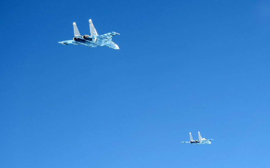 NATO jets intercepted two Russian fighter jets July 15, 2024, which an alliance statement said were flying with no transponder and no coordination with civilian air traffic control over international waters close to NATO territory. 