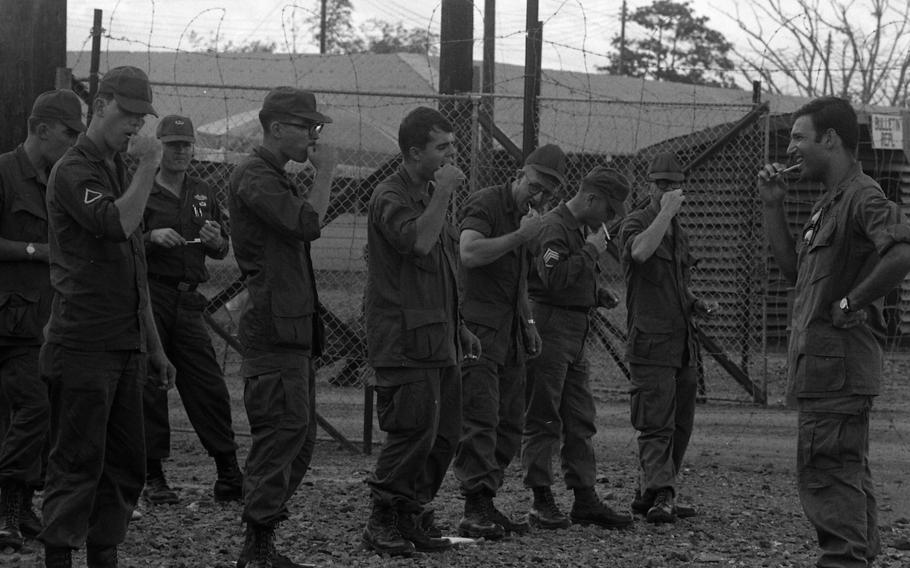 New replacements for the Big Red One provide a moment's comic relief as they all get first-hand "briefings" on how to use a toothbrush and new super-paste the Army's come up with for quick dental cleanings.