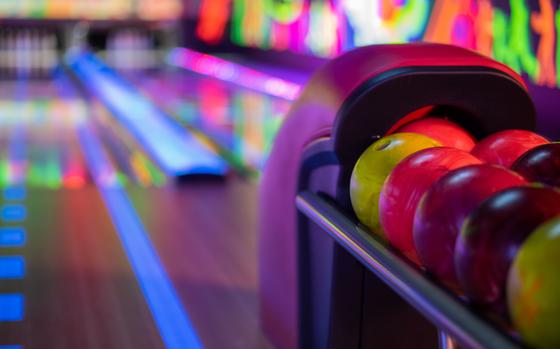 Cosmic bowling is available weekly at the Performing Arts Centre in Grafenwoehr, Germany.