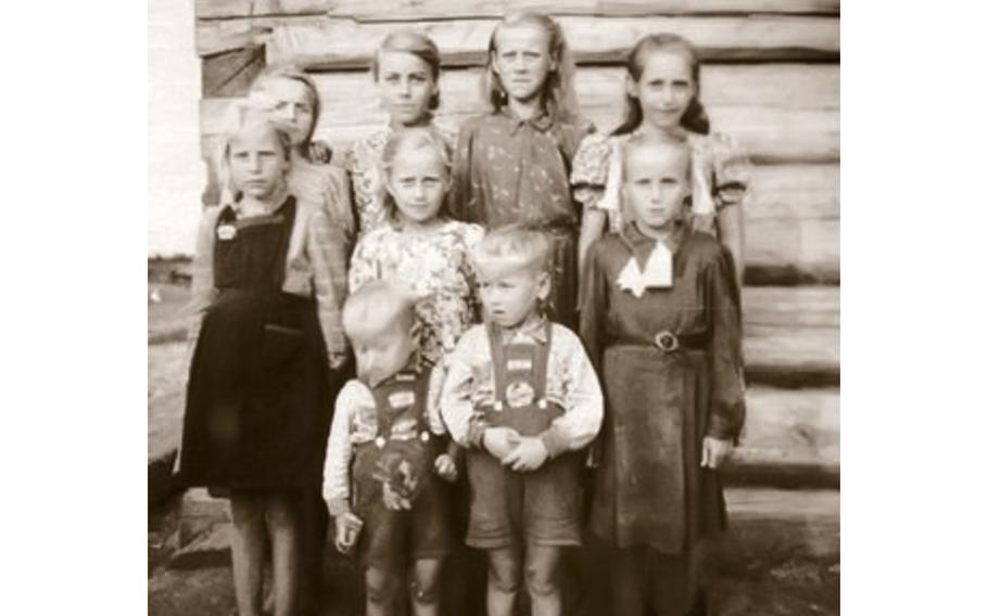 Estonian children deported to the Irkutsk region of Siberia as seen in 1952, under the former Soviet Union’s Operation Priboi, the code name for the mass deportation of Baltic people.