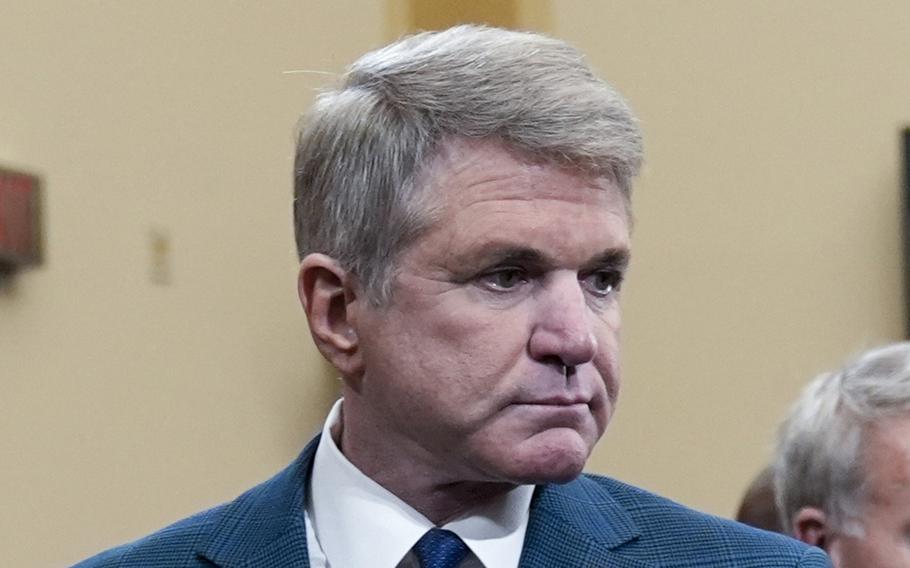House Foreign Affairs Committee Chairman Mike McCaul, R-Texas, attends a hearing at the Capitol in Washington on March 19, 2024. 