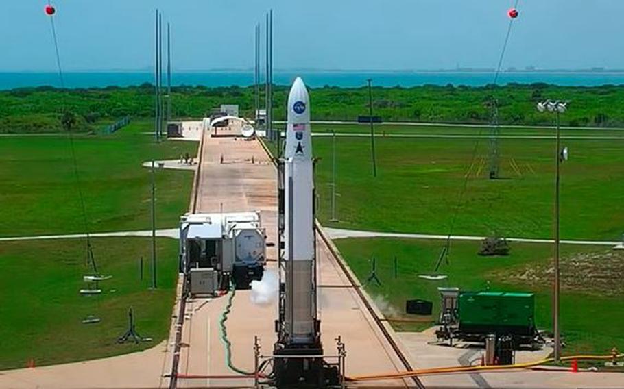 Astra’s Rocket 3.3 lifted off at 1:43 p.m. near the end of a two-hour launch window from Space Launch Complex 46 at Cape Canaveral Space Force Station.