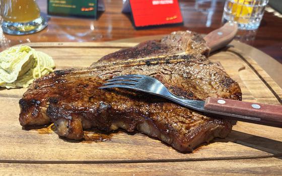 The ox T-bone at the Eku Inn in Nuremberg, Germany, is naturally sourced from cattle raised in grasslands and pastures in Ireland. The restaurant has been in business for more than 50 years.
