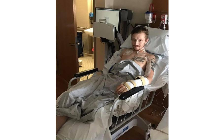 Sgt. Tyler Andrews, the Folsom, Calif., native and Marine who was injured in a suicide bomber attack in Afghanistan, spoke out for the first time on social media.