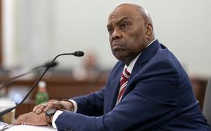 FILE - Phillip Washington, the nominee to become administrator of the Federal Aviation Administration, testifies before the Senate Commerce, Science and Transportation Committee at the Capitol in Washington, March 1, 2023. A vote on President Joe Biden's choice to run the Federal Aviation Administration, Denver International Airport CEO Washington, was delayed indefinitely Wednesday, March 22, in the face of an opposition blitz by Republicans, who say the nominee lacks enough experience in aviation to lead the agency, which is under pressure to stem a surge is dangerous close calls between planes. (AP Photo/J. Scott Applewhite, File)