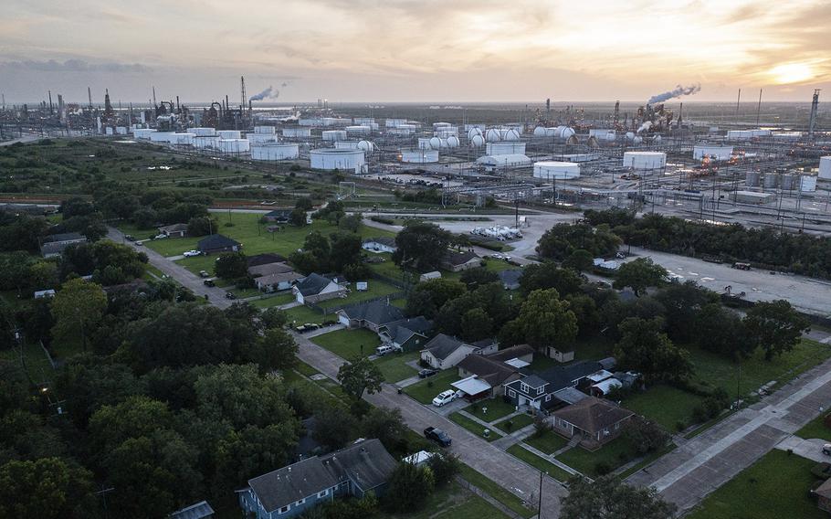 The Valero and Motiva refineries are located near residential homes in Port Arthur. 