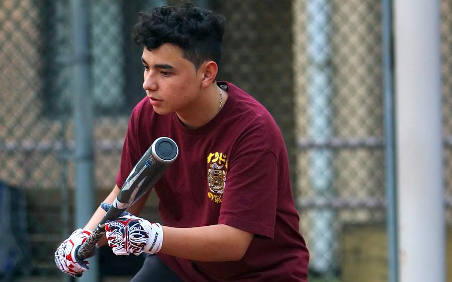 Sophomore Tyler Aguon is one of three returning players for Osan's baseball team.