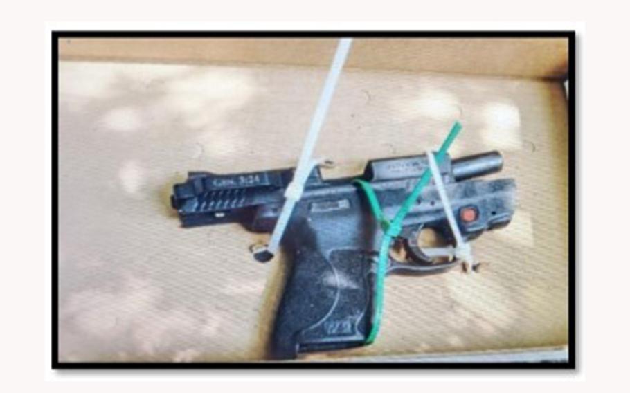 Authorities say this gun was recovered from the van of Taylor Taranto in Washington, D.C. 