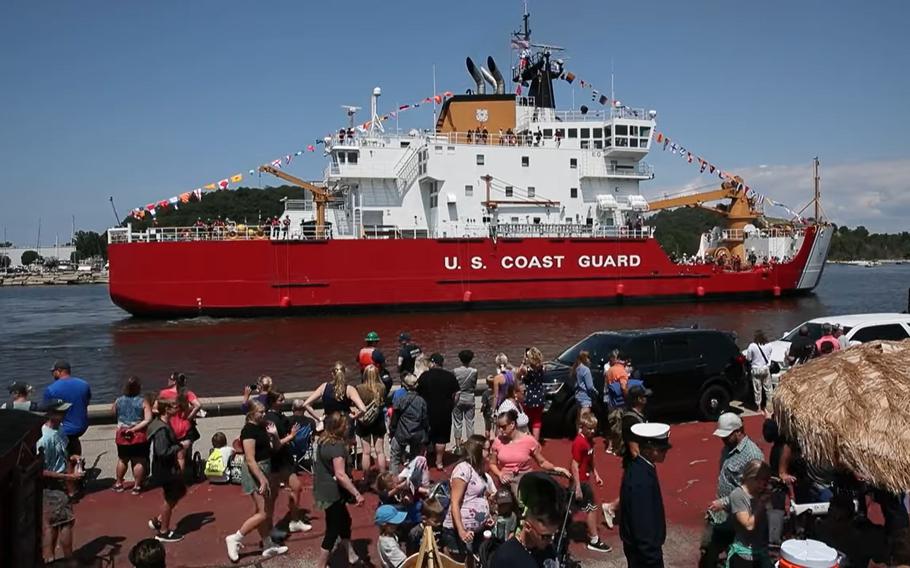 The Mackinaw was one of four Coast Guard cutters to officially port in Grand Haven on Monday as part of this year’s festival.