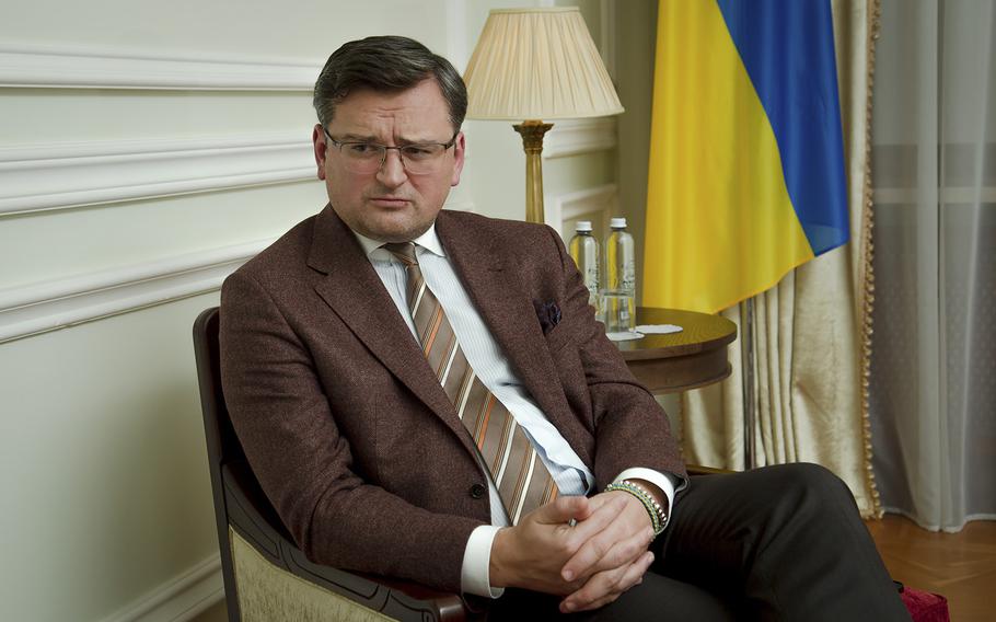 Dmytro Kuleba, Ukraine’s foreign minister on Dec. 17, 2021, in Kyiv, Ukraine. 