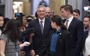 Speaker of the House Kevin McCarthy, R-Calif., walks to the House chamber at the Capitol in Washington, Wednesday, May 31, 2023. as the House moves toward passage of the debt limit bill.