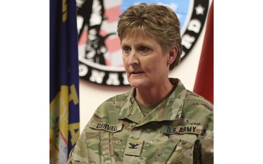 Col. Renea Dorvall assumed command of the Montana Army National Guard during a change of command ceremony held Saturday, Aug. 6, 2022, at Fort Harrison.