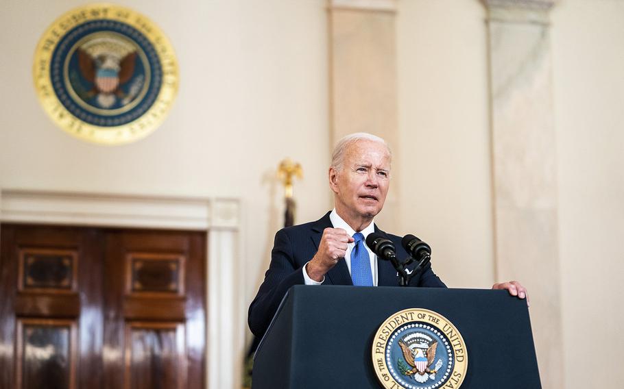 President Biden delivers remarks at the White House on June 24, 2022, regarding the Supreme Court’s overturning of Roe v. Wade. 