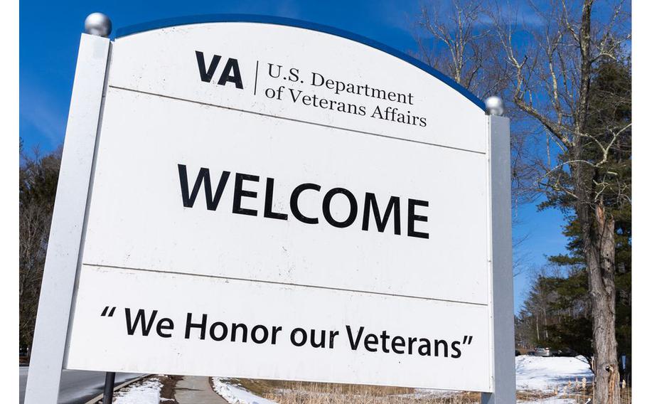 The entrance to the Edward P. Boland Department of Veterans Affairs Medical Center. 