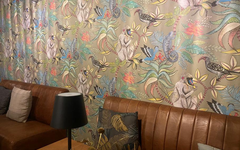 With its vivid wallpaper menagerie, the jungle room at Joujou in Bad Duerkheim, Germany, is a magnet for the young and the young at heart. The restaurant’s name is a French word meaning toy, so it maintains a playful air as embodied in the jungle room.
