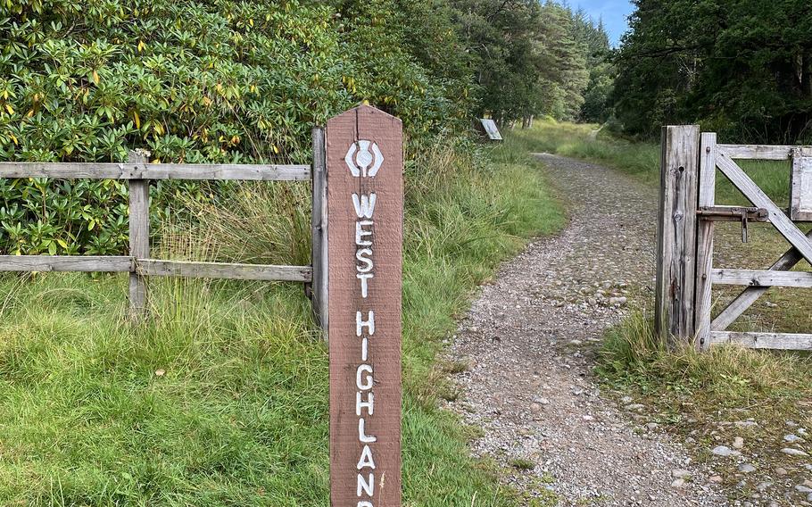 The West Highland Way is identified well with its signature symbol. 